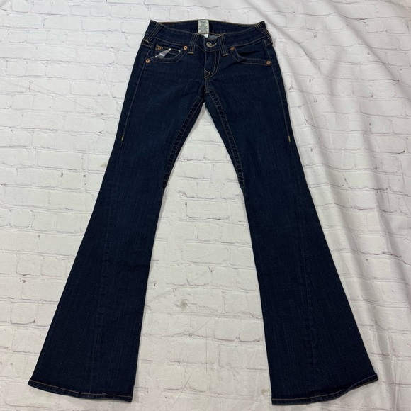 TRUE RELIGION BRAND JEANS “JOEY” boot cut flare Women's Blue Denim Pants 27 EUC - Picture 13 of 15